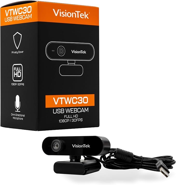 VisionTek VTWC30 Premium Full HD Webcam, by VisionTek
