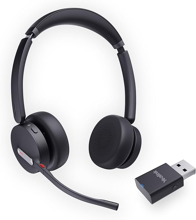 Yealink WH64 Hybrid with DECT Dongle, 492ft Range, 32 Talk Time Bluetooth by RedefineYourWorkplace