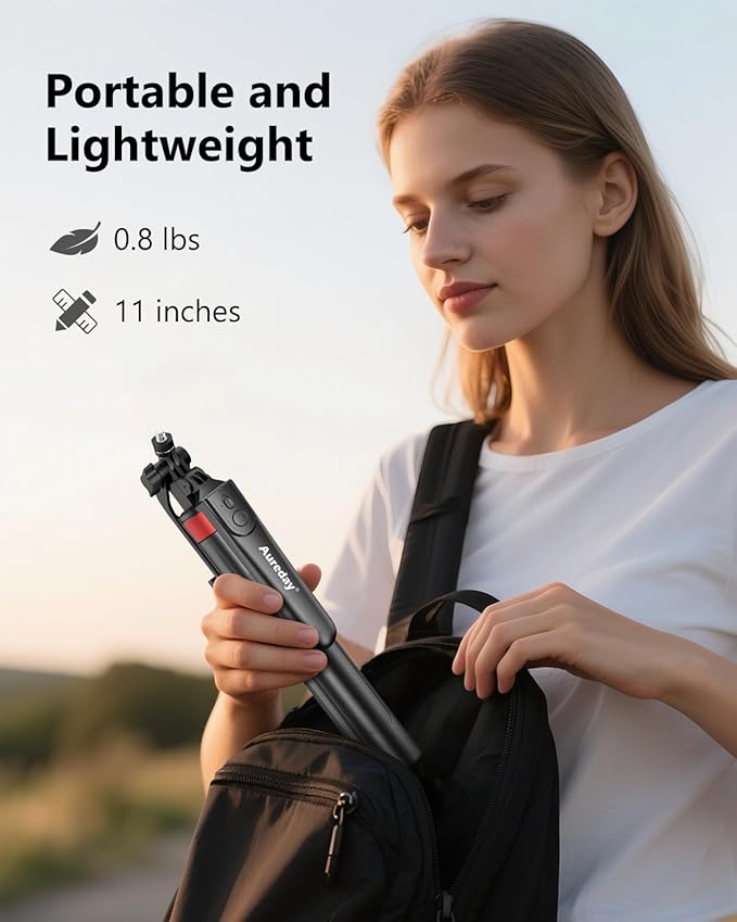 Aureday 72" Phone Tripod and Selfie Stick, Cell Phone Tripod Stand - Image 2