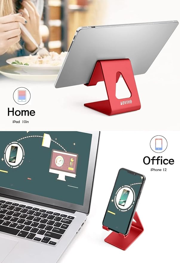 Desk Cell Phone Stand, Phone Holder, Aluminum Mobile Phone Cradle Dock - Image 2
