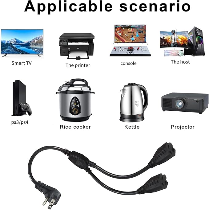 Power Cord Extension Y Splitter - Image 6
