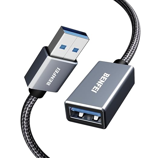 BENFEI USB 3.0 Extension Cable 1.5 Feet, Nylon Braided Compatible by BENFEI