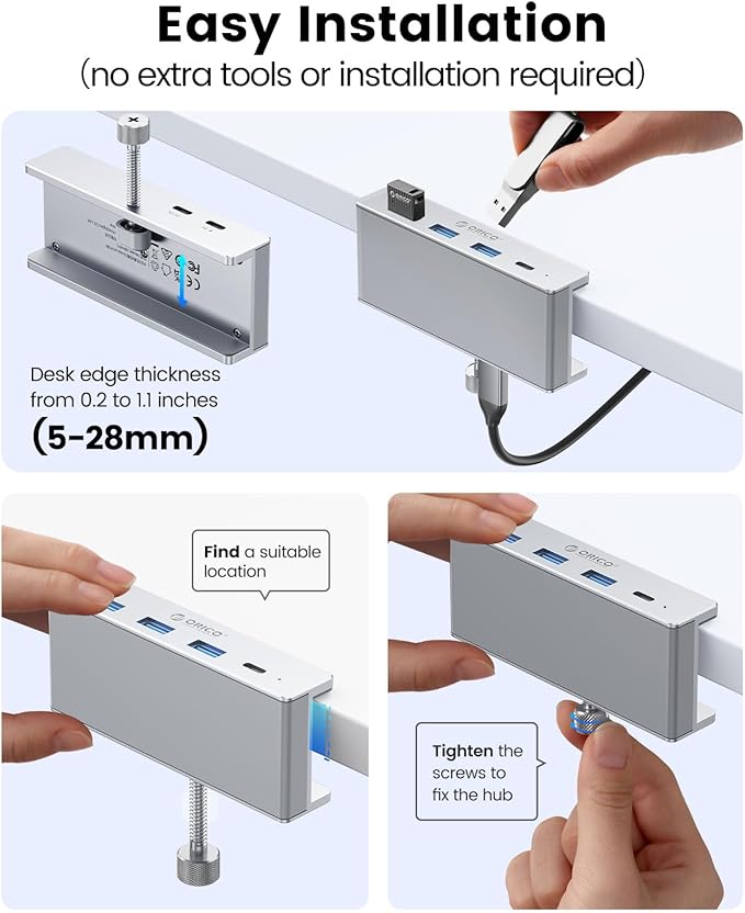 ORICO USB Hub 3.0, Clamp USB Hub - Image 7