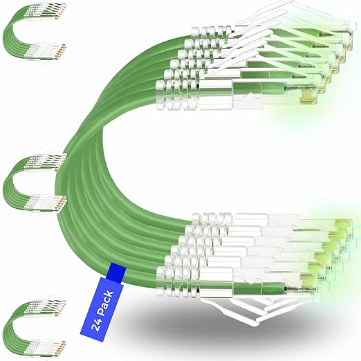 Rapink Patch Cables Cat6/ Cat6a 2ft Slim, Cat6a Ethernet Patch Cable 20G Support by Rapink