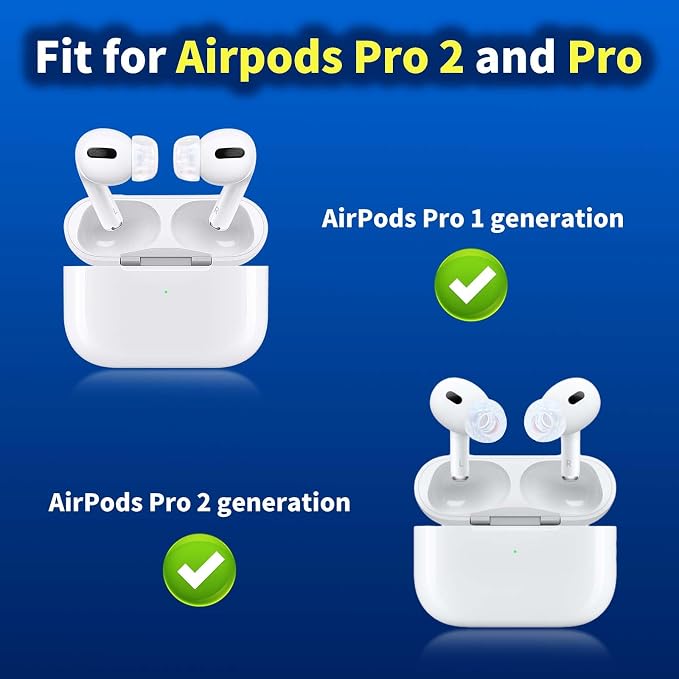 4 Pair Compatible with AirPods Pro 2nd/1st Generation Replacement Ear Tips - Image 2