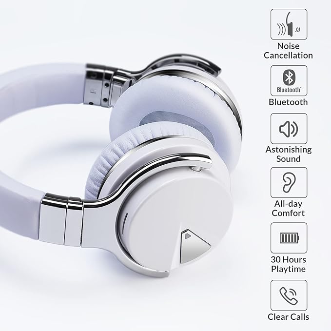 Silensys E7 Active Noise Cancelling Headphones Bluetooth Headphones - Image 2