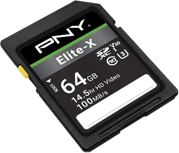 PNY 64GB Elite-X Class 10 U3 V30 SDXC Flash Memory Card - Image 2
