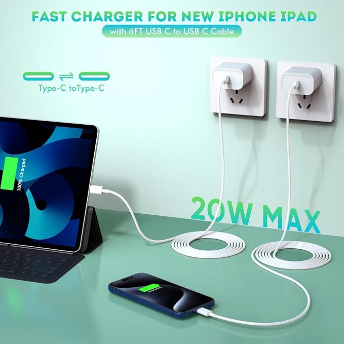 6FT iPhone 16 15 Charger Fast Charging - Image 3