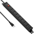 JUNNUJ 20 Amp Power Strip Surge Protector 4800J, Heavy Duty 8 Outlet Metal by JUNNUJHome