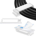 XHF 40 PCS Self Adhesive Cable Clips White, Wire Clips Cable Management Wire by XHF