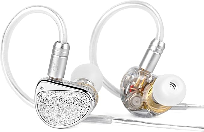 STA-K In Ear Monitor, EarAcoustic Audio HiFi Stereo Wired Earbuds, Hybrid Dual by KINBOOFI