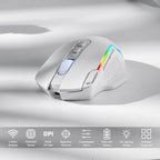 Redragon M810 Pro Wireless Gaming Mouse, 10000 DPI Wired/Wireless Mouse w/Rapid - Image 3