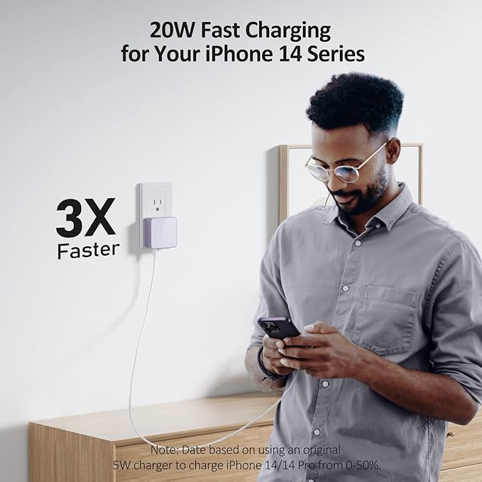 Nekmit USB C Charger, Thin Flat 52W 4-Port Fast Wall Charger - Image 3