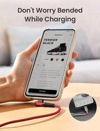 USB C Cable Fast Charger Type C 3.1A Right Angle Nylon Braided USB Type C Cable - Image 4