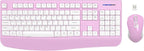 Wireless Keyboard and Mouse Combo, EDJO 2.4G Full-Sized Ergonomic Computer by EDJO
