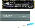 500GB M2 NVME SSD with Heatsink by EDILOCA