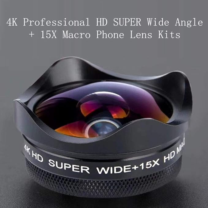 Andoer 4K Smartphone Camera Lens 0.45X Wide Angle 15X Macro Phone Lens - Image 4