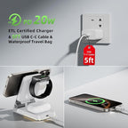 Aluminum 3 in 1 Wireless Charging Station, Foldable Wireless Charger - Image 6