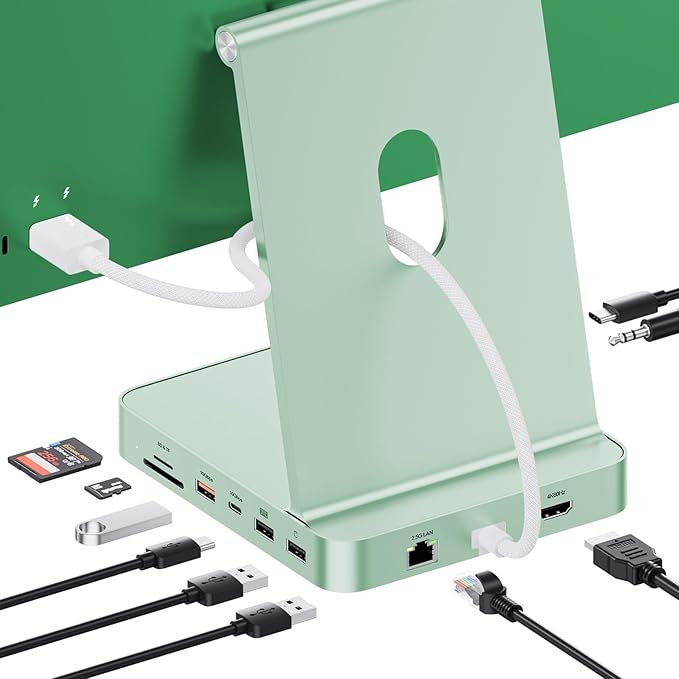 Upgraded 11 in 1 USB C Hub for iMac 24 inch USB Hub 2021 2023 2024 Support M.2 by PULWTOP