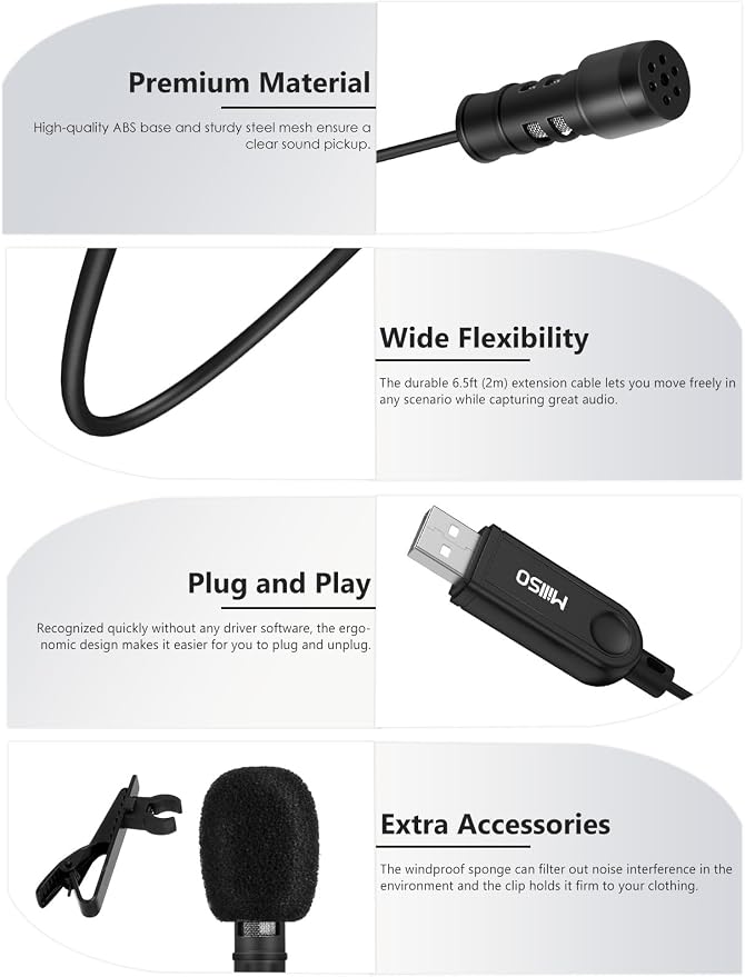 MillSO USB Lavalier Microphone - Image 7