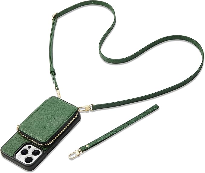 ZVE for iPhone 15 Pro Max Crossbody Wallet Case, Card Holder Phone Purse for - Image 8