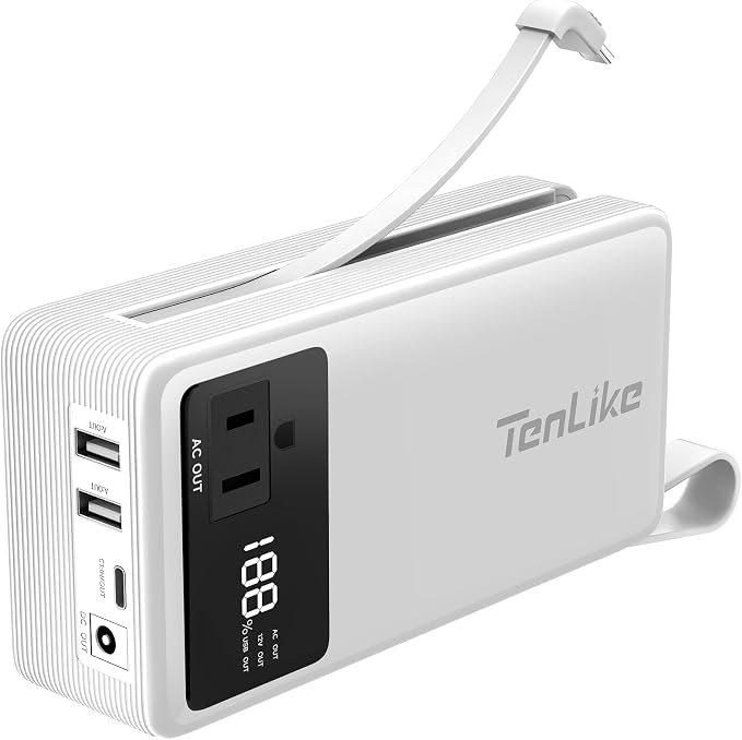 Portable Power Station 99.9Wh Power Bank by Tenlike