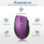 E-YOOSO Wireless Mouse for Laptop, Portable Optical Computer Mouse, 6 Buttons - Image 2
