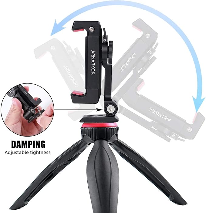 Metal Phone Tripod Mount w Rotatable Cold Shoe - Image 10