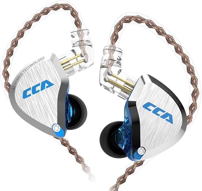 CCA C12 in Ear Monitor Headphones 5BA 1DD Hybrid HiFi IEM Earphones Noise by CCA
