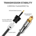 EMK 24K Gold-Plated Toslink to Mini Toslink Cable - Image 4