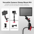 Super Clamp with Dual Ballhead Magic Arm, Aluminum Camera Clamp Mount Kit - Image 2