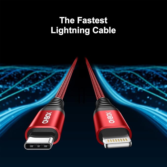 ohbox 6FT USB C to Lightning Cable 2Pack iPhone Fast Charger Cable Type C - Image 4