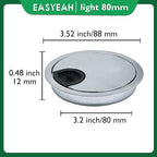 1 Pcs Desk Grommet 3-1/8" / 80 mm, Desk Cord Hole Cover, Cable Grommet Metal - Image 8