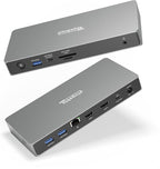 Plugable USB C Docking Station Dual Monitor, USB4 40G 100W Laptop Charging Dock by Plugable