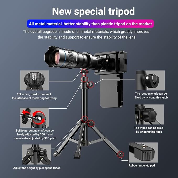 APEXEL 36X HD Telephoto Lens for iPhone/Samsung/Android | High Power Zoom - Image 6