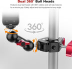 Super Clamp with Dual Ballhead Magic Arm, Aluminum Camera Clamp Mount Kit - Image 4