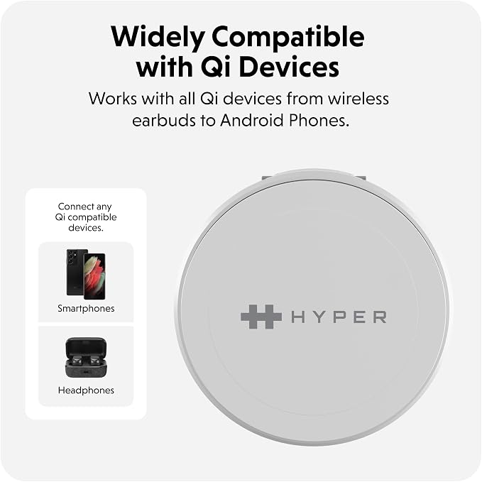 HyperJuice 2-in-1 Wireless Charger Qi2 Magnetic Stand — Fast Wireless Charger - Image 7