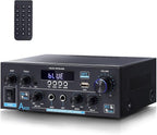 AK55 Bluetooth 5.0 Amplifier Home Audio, 2.0 Channel Max 450W Power Stereo by WOOPKER