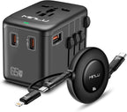 Universal Travel Multi Adapter, PD 65W Worldwide Travel Charger by Unknown