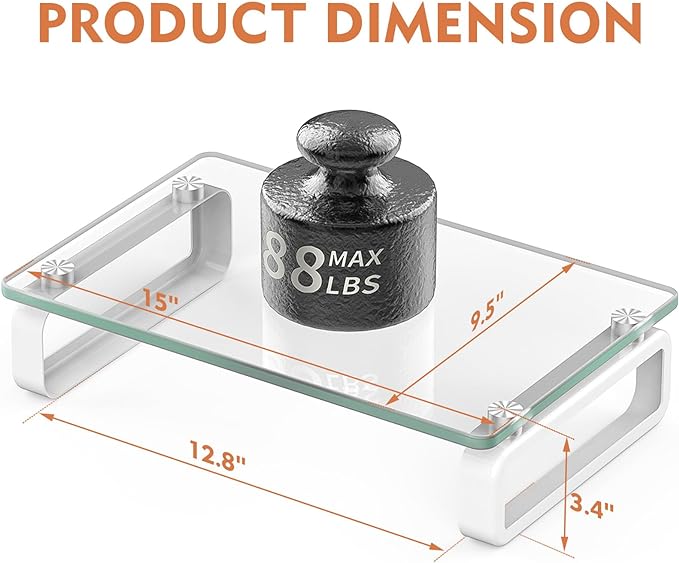 Hemudu 2 Pack Computer Monitor Stand Riser Multi Media Desktop Stand - Image 6