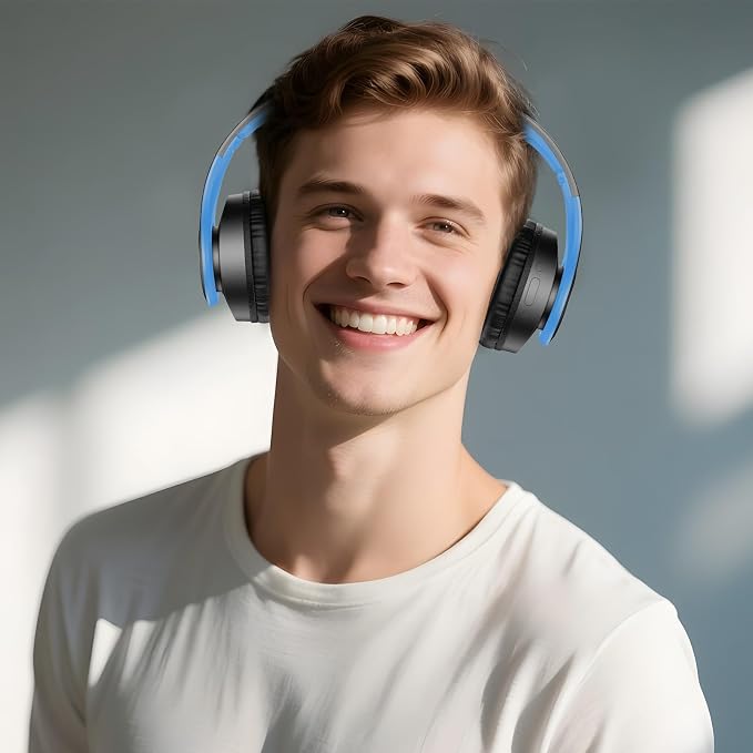 TUINYO Bluetooth Headphones Wireless, Over Ear Stereo Wireless Headset 40H - Image 2