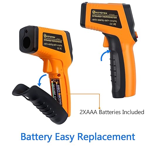 Ketotek Digital Infrared Thermometer Temperature Gun -58°F-1112 °F Handheld Non - Image 4