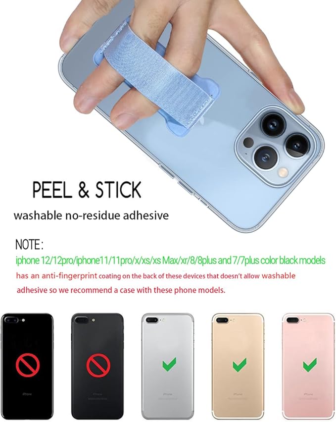 Phone Grip Holder for Hand, Universal Finger Strap Phone Holder, Finger Selfie - Image 3