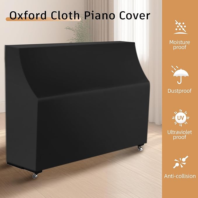 Upright Piano Keyboard Dust Cover, Stretchy Music Dirt Proof Keyboard Cover - Image 4
