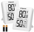 Geevon 2 Pack Hygrometer Indoor Thermometer Room Humidity Gauge by GEEVON