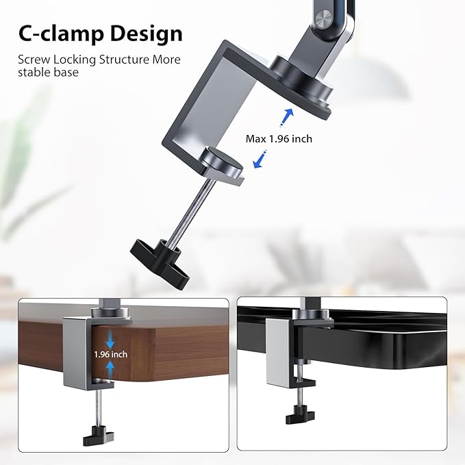 Tablet Stand for Desk, Aluminum Alloy Foldable Tablet Arm Mount Holder - Image 7