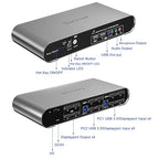 2 Port DP USB 3.0 Automatic KVM Switch Quad Monitor Two Computers Four - Image 4