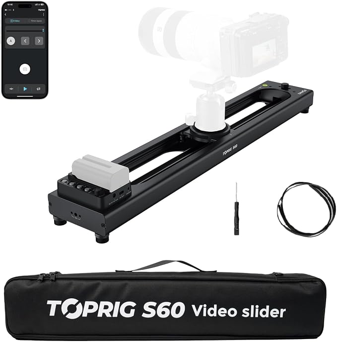 Accsoon Toprig 24inch/60cm Motorized Camera Slider, Time-Lapse/Loop Mode by toprig