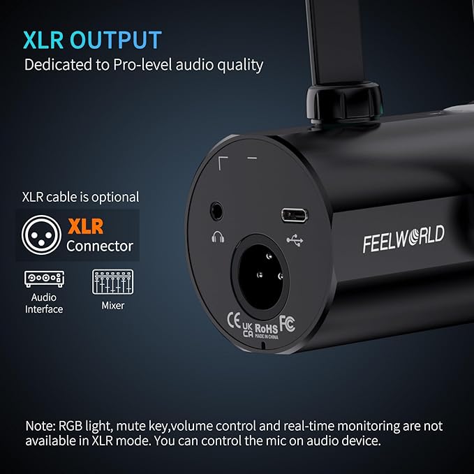FEELWORLD PM1 XLR USB Dynamic Microphone Gifts - Image 3