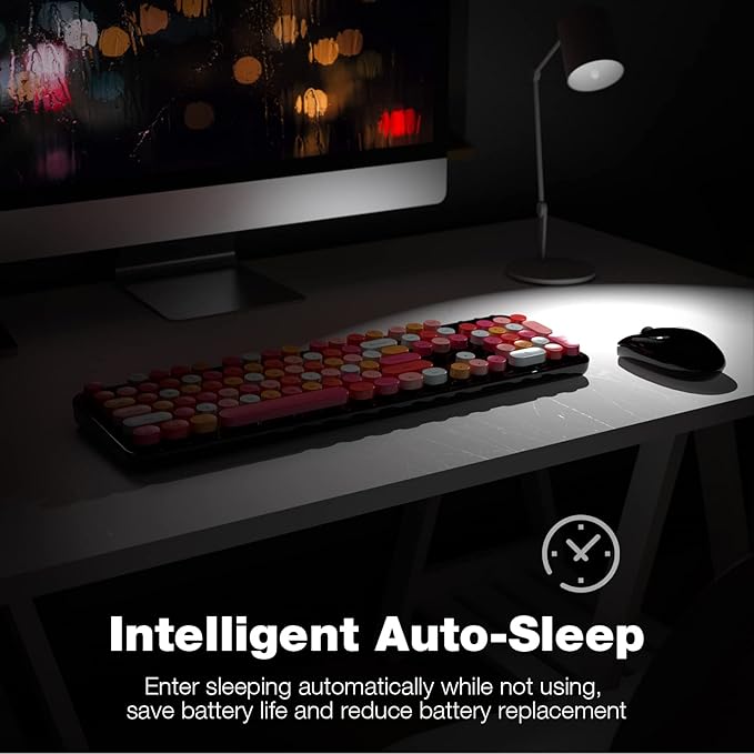 KNOWSQT Wireless Keyboard and Mouse Combo, - Image 4
